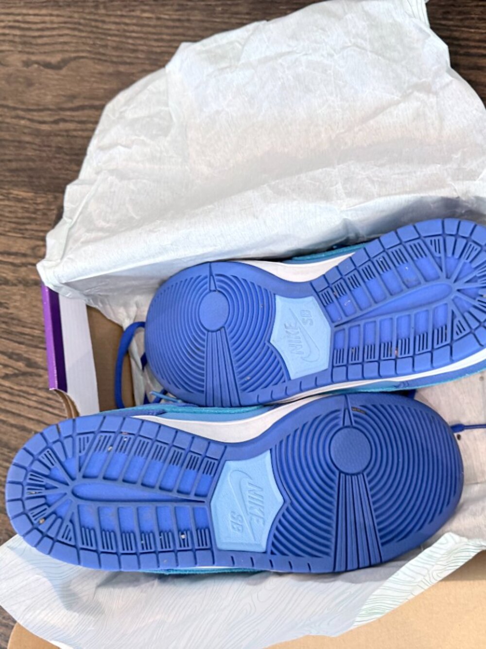 Nike Dunks Blue Raspberry Racer Blue/Laser Blue size 8M - Picture 4 of 6